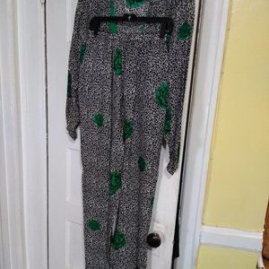 2 piece silk pants set